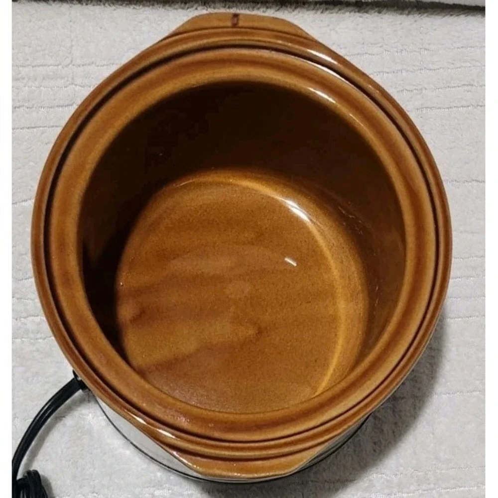 Vintage‎ Rival Crock-Ette 1 Quart Slow Cooker Stoneware Crock Pot 3205 *No Lid*